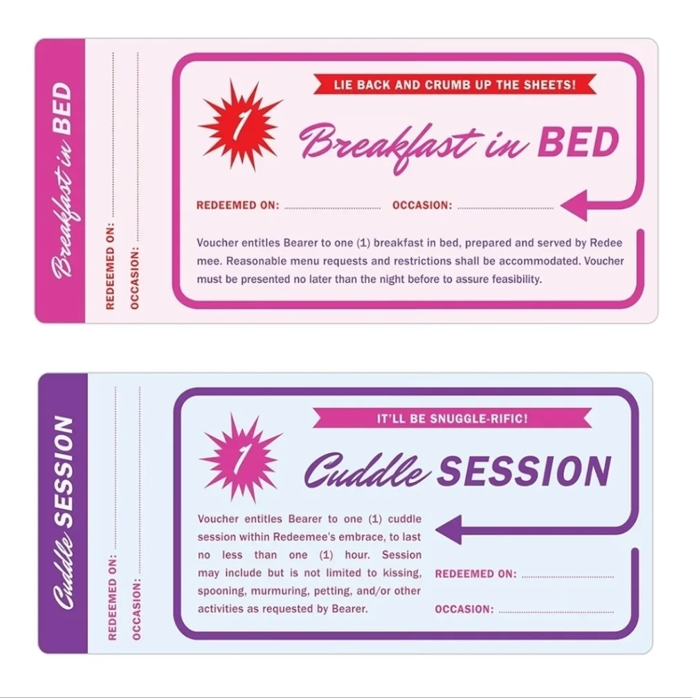 💚5/$25 New For Lovers Fun Gift Coupons Voucher Book Novelty Sexy Anniversary